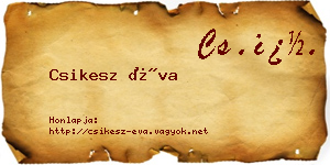 Csikesz Éva névjegykártya